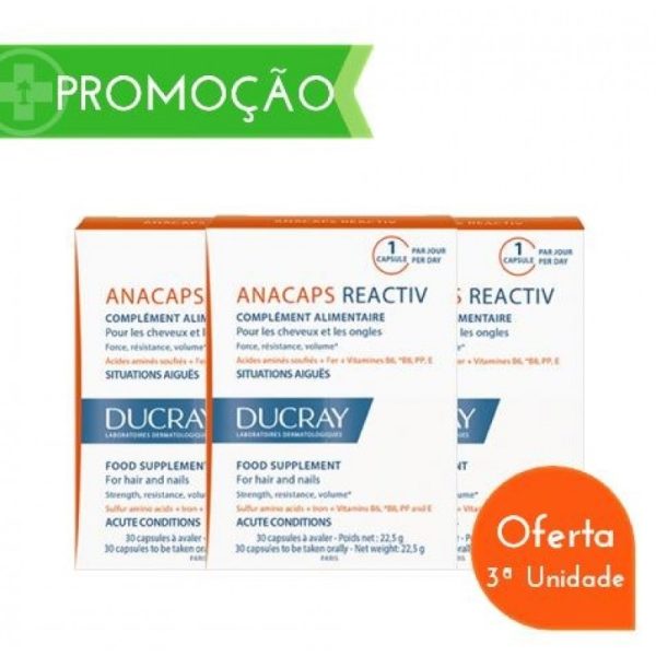 Ducray Anacaps Reactiv c/ Oferta 3ª Embalagem