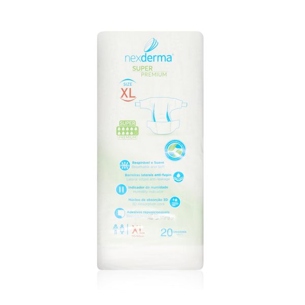 Nexderma Super Premium Fralda Incontinência XL 20Un
