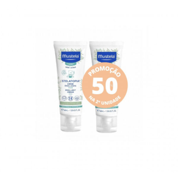 Mustela Bebé Pele Atópica Stelatopia Creme Emoliente Rosto Duo c/ Desconto 50% 2ª Unidade