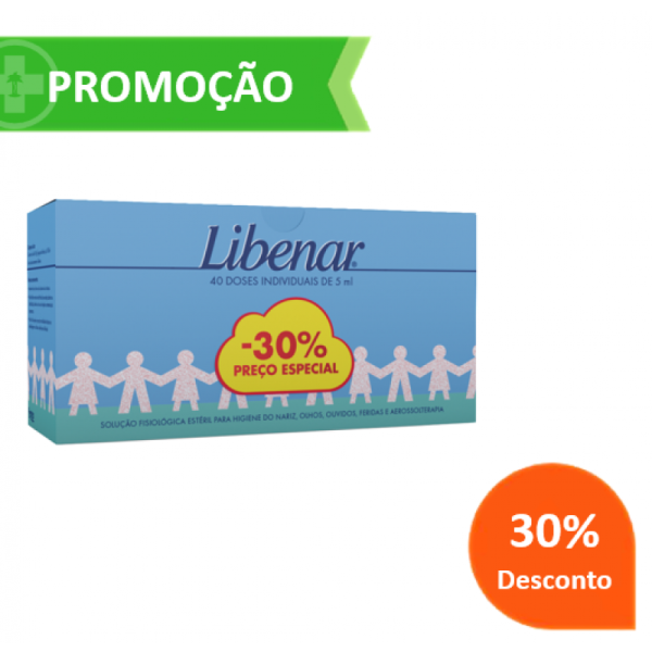 Libenar Solução Nasal Unidoses c/ Desconto 30%