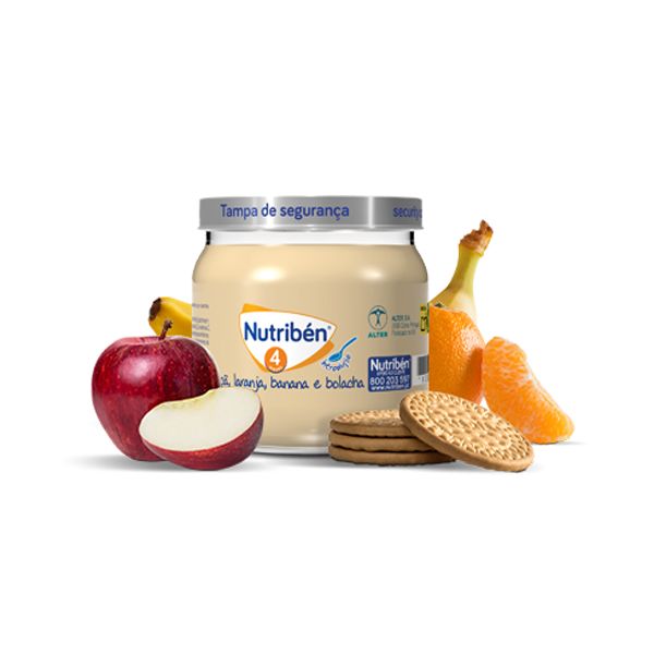 Nutribén Boião Maçã, Laranja, Banana e Bolacha
