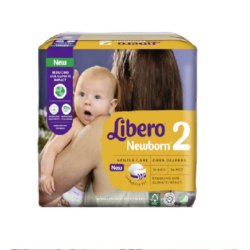 Libero Newborn 2 Fralda 3-6Kg X34