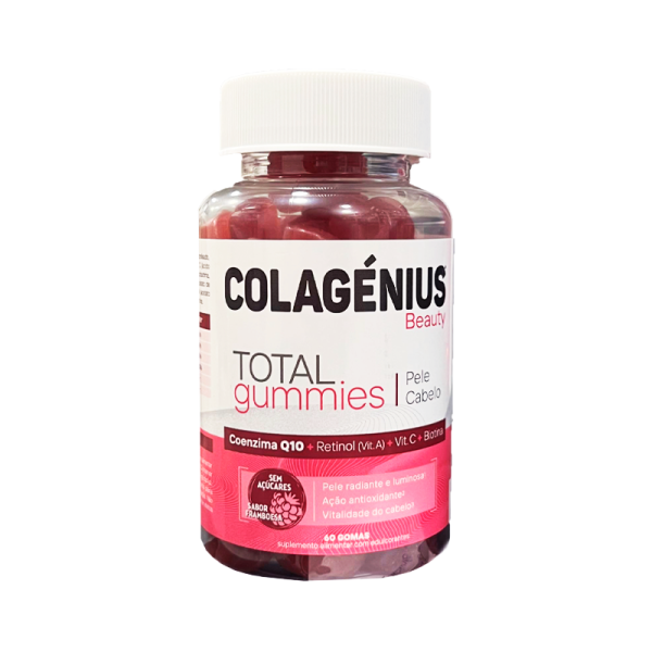 Colagénius Beauty Total Gummies Sabor Framboesa - 60 Gomas