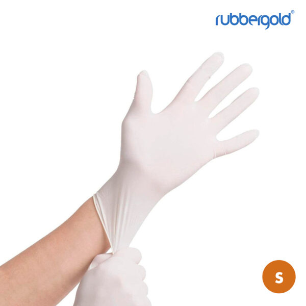Luvas Látex sem pó - S Rubbergold 100 Un