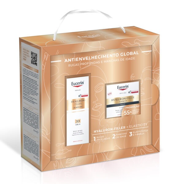 Eucerin Hyaluron-Filler Elasticity Sérum 3D 30ml + Hyaluron-Filler Elasticity Creme de Noite 20ml
