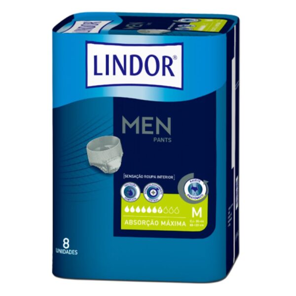 Lindor Men Pants Tamanho Médio 8 Unidades