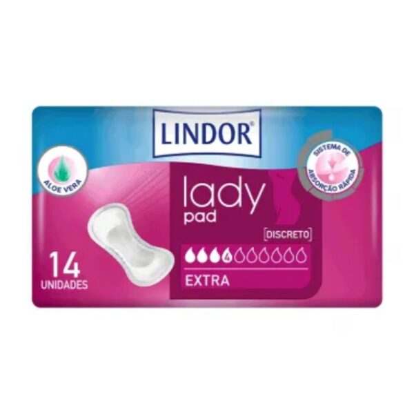 Lindor Lady Pad Extra 4 Gotas 14 Unidades