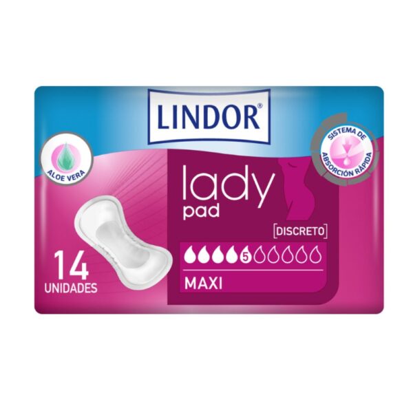 Lindor Lady Pad Maxi 5 Gotas 14 Unidades